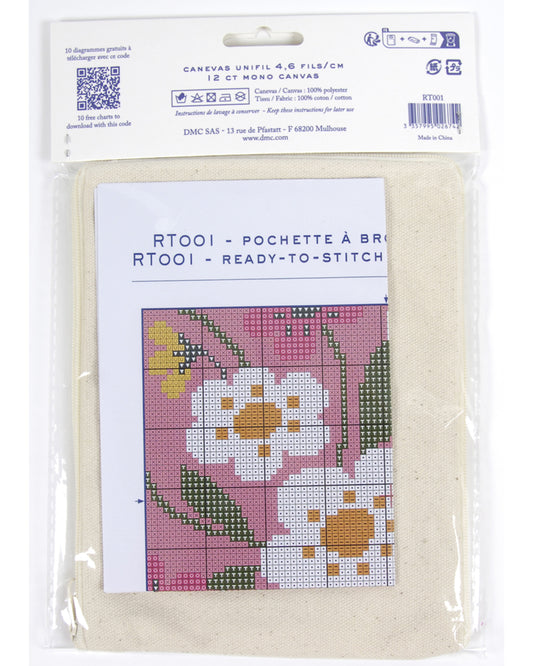 Ready to stitch pungur við lynlásið