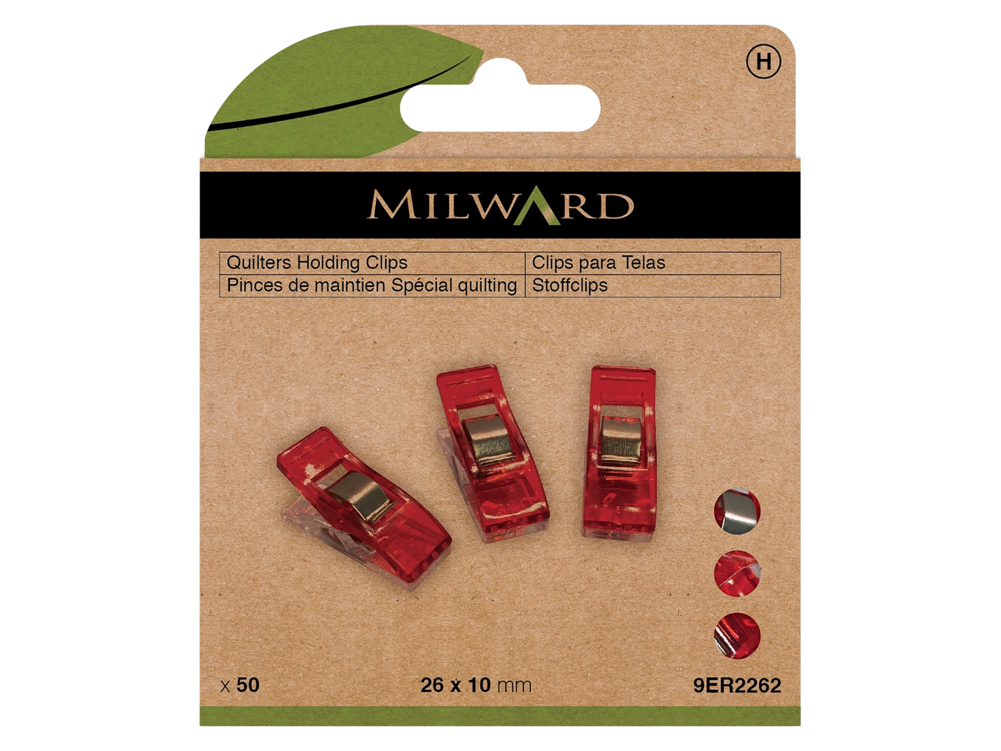 Milward quilte clips 26x10mm