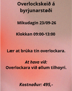 Overlockskeið á byrjunarstøði