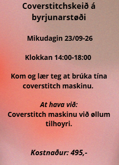 Coverstitchskeið á byrjunarstøði